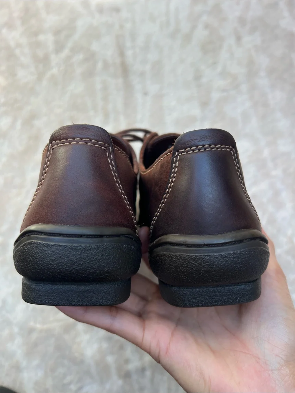 Hush Puppies Brown Genuine Leather Lace-Up Casual Oxford Shoes